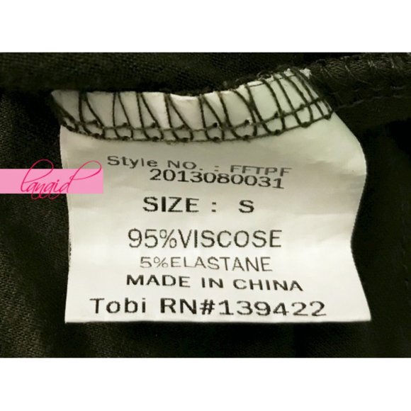 Tobi Olive Army Green Open Twist Drape Back Reversible Long Sleeve Blouse Top S - Picture 6 of 7